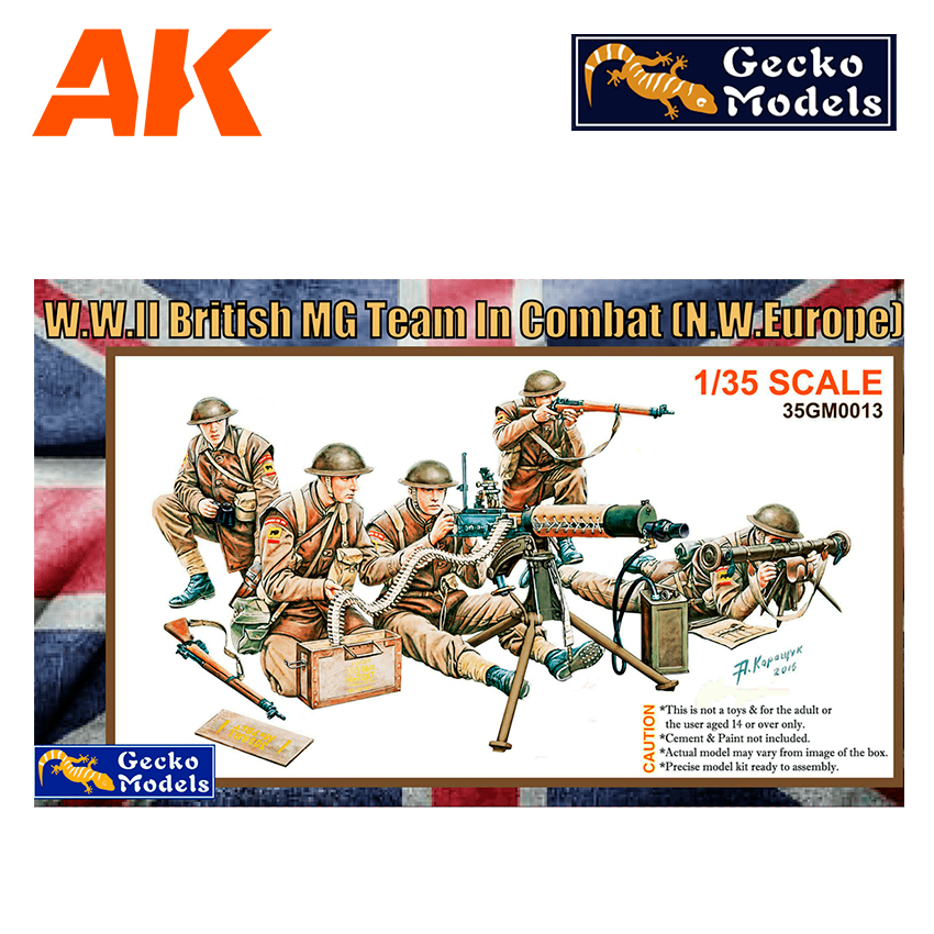 1/35 W.W.II British MG Team In Combat (N.W. Europe)
