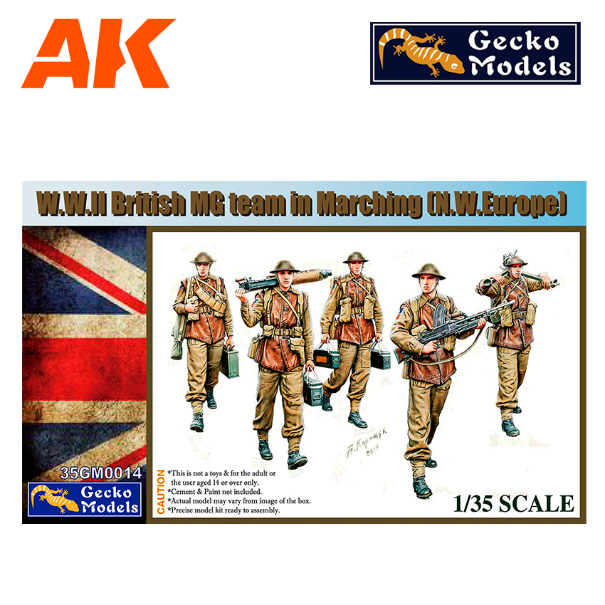 1/35 W.W.II British MG Team In Marching (N.W. Europe)