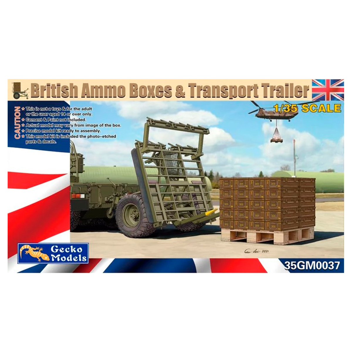 1/35 British Ammo Boxes & Trailer