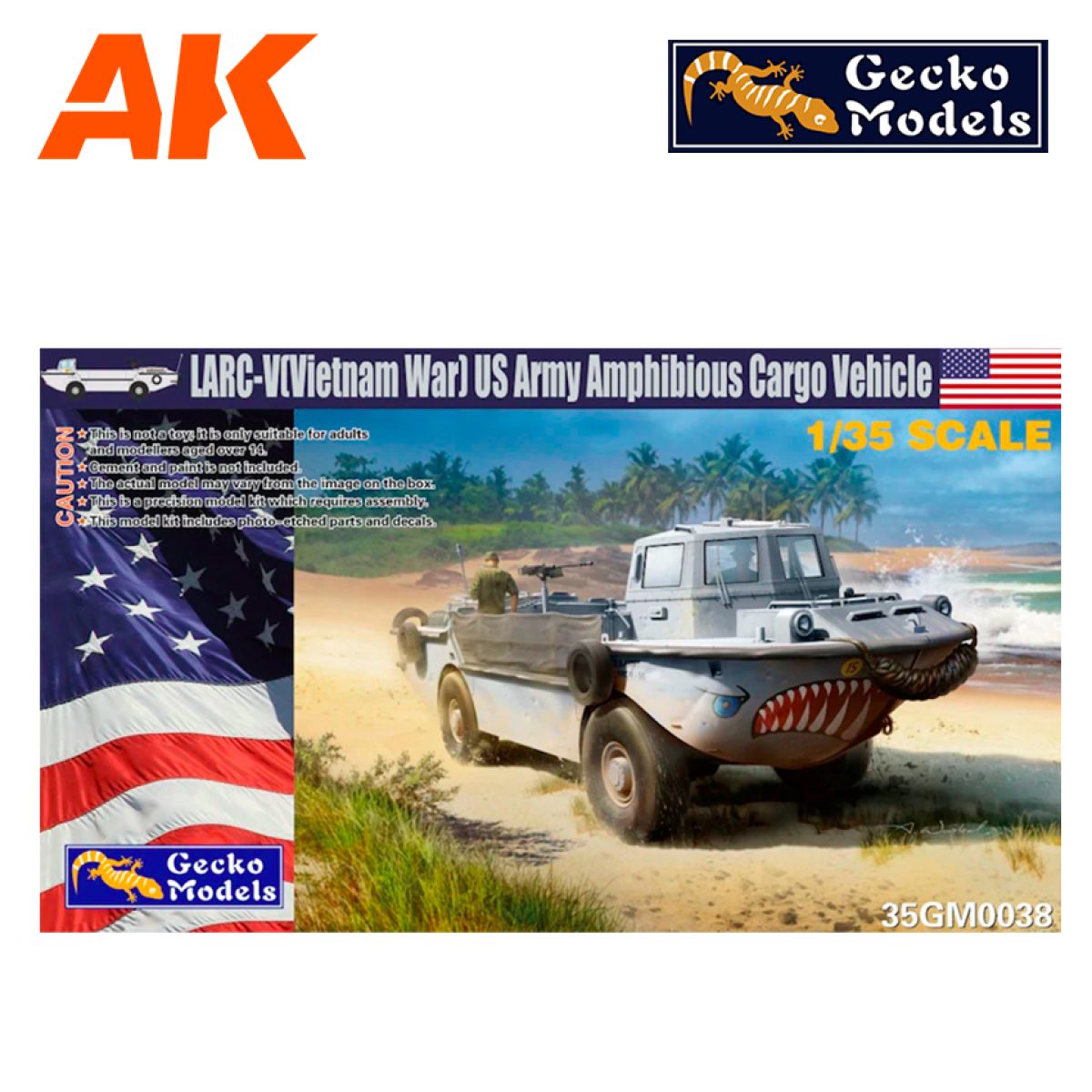 Vietnam War US Army Amphibious Cargo Vehicle Gecko Models 35GM0038 1/35 LARC-V 