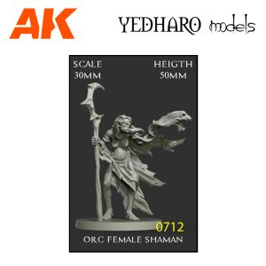 YDM0712 Orc Female Shaman Scale 30mm OW30FSH1