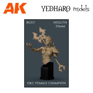 YDM0767 Orc Female Champion Bust OWBUFC01