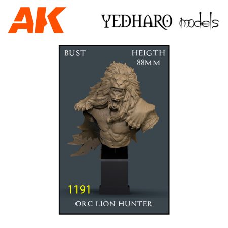 YDM1191 Orc Lion Hunter Bust OWBULH01
