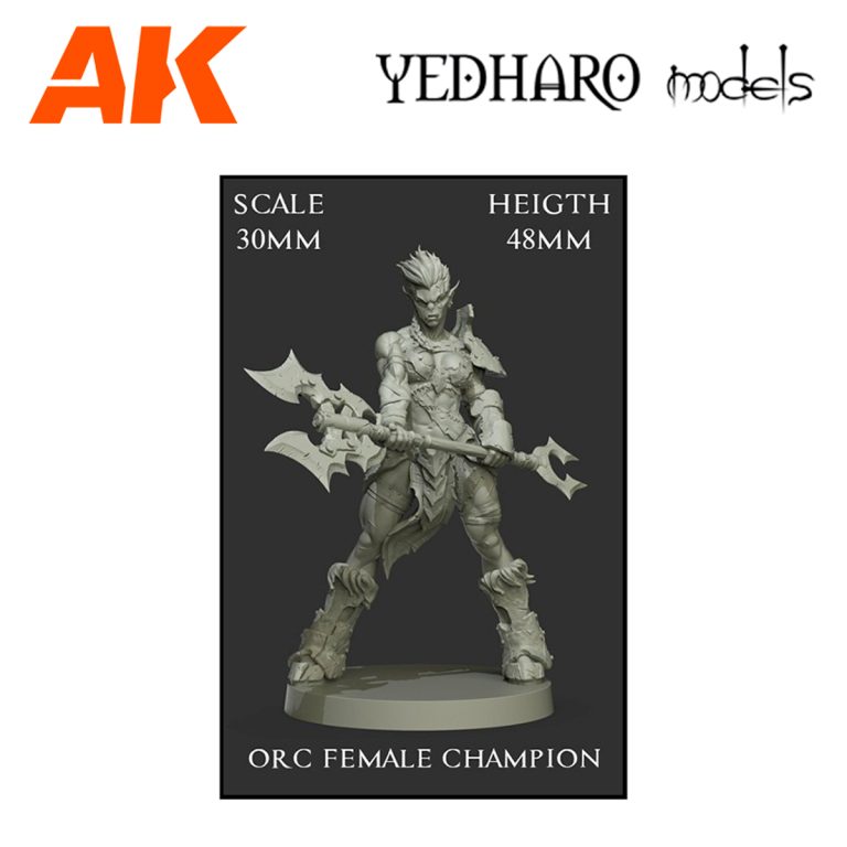 YDM1399 Orc Female Champion Scale 30mm OW30FC01