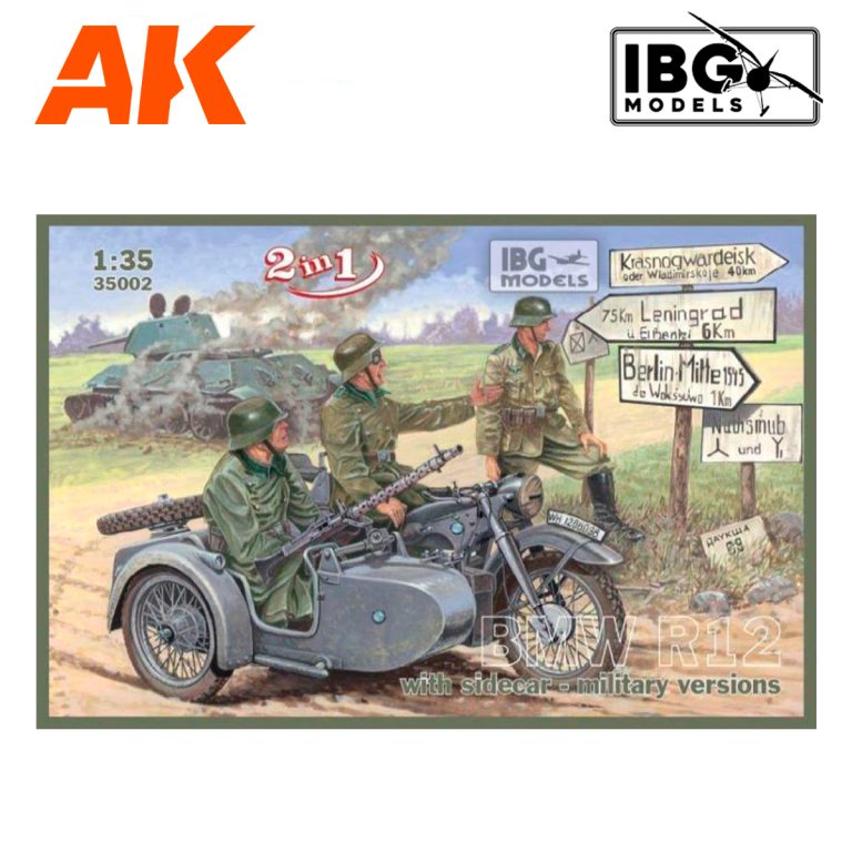 IBG35002 BMW R12 with sidecar - military version ( 2 in 1) 1/35