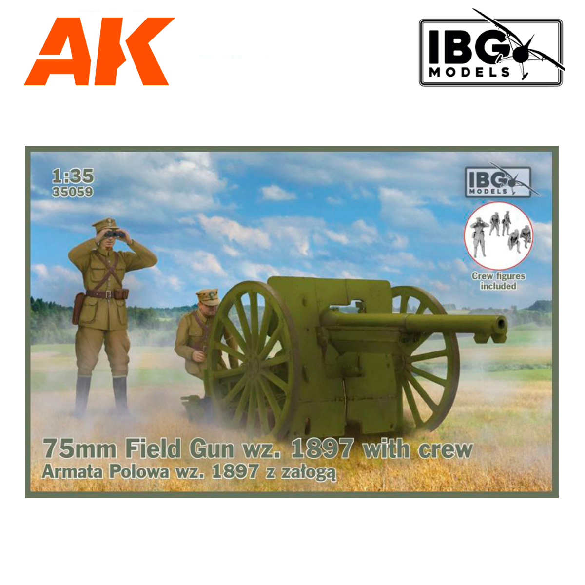 75mm Field Gun wz. 1896 with crew (5 figures included) 1/35