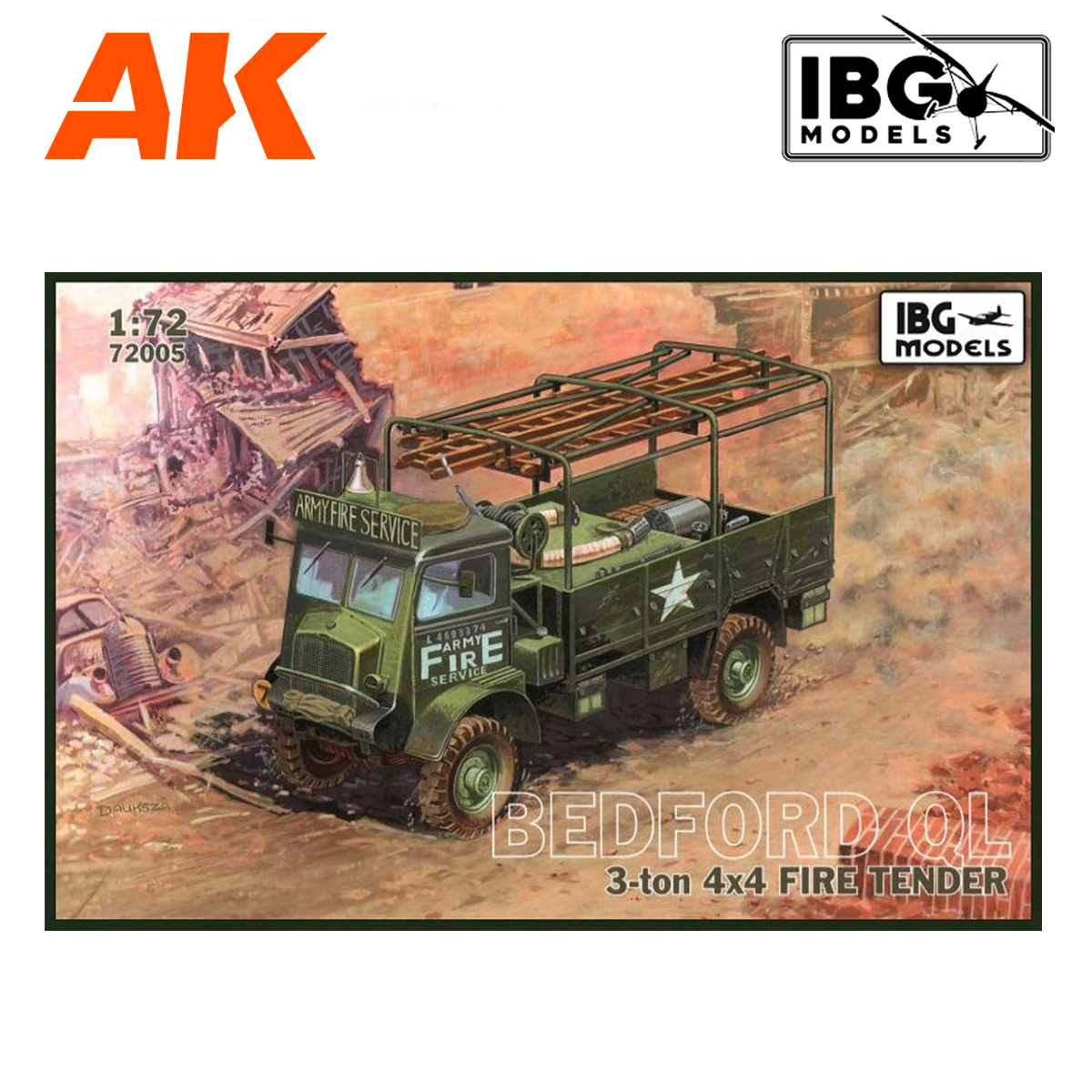 Bedford QLR 3 ton 4×4 Fire Tender 1/72