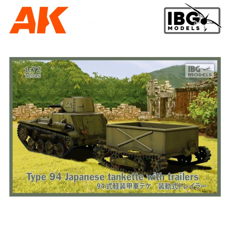 IBG72045 Type 94 Japanese tankette with trailers (2 trailers in the box!) 1/72