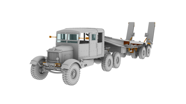IBG72080 Scammell Pioneer Tank Transporter with TRCU30 Tank Trailer 172_detail (3)