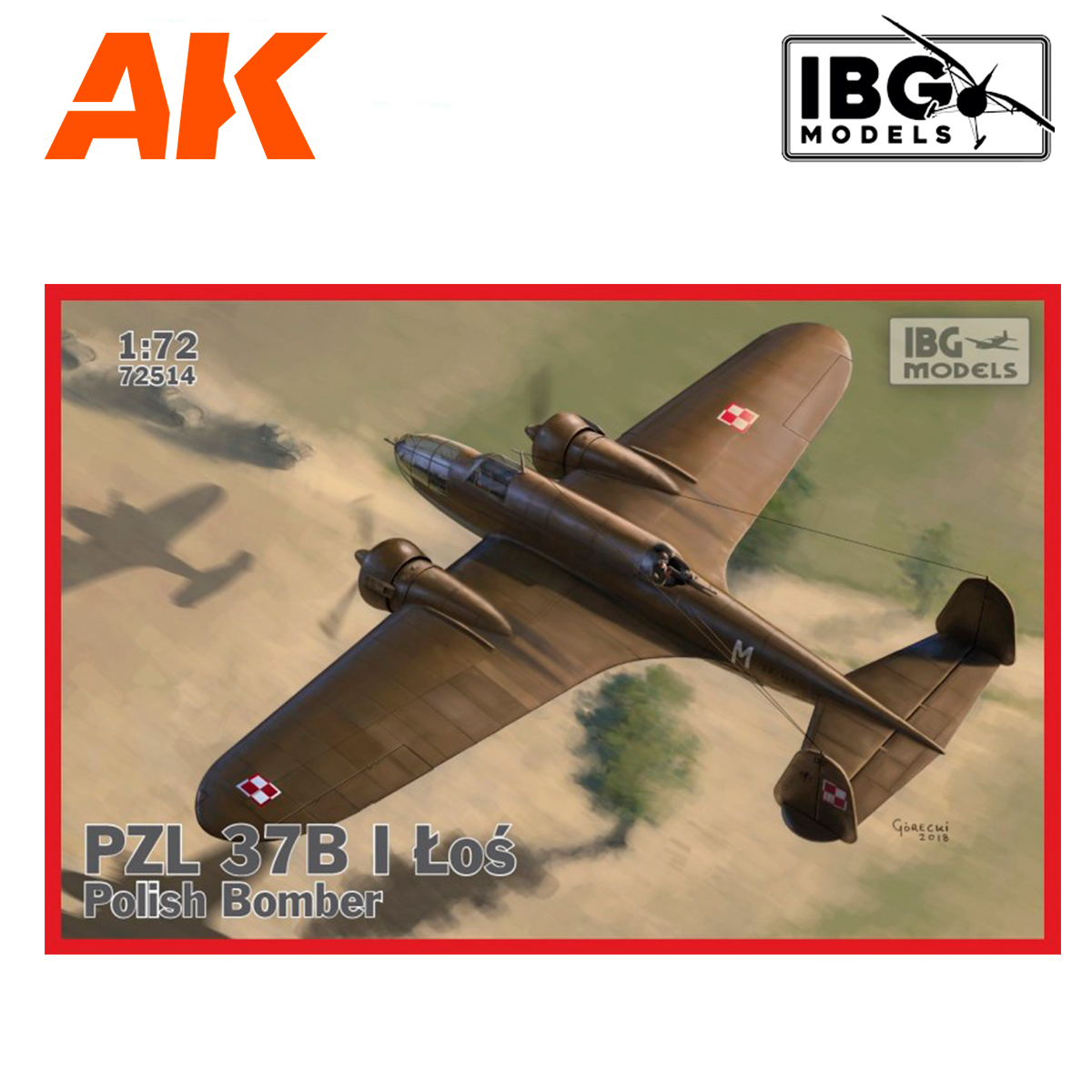 PZL. 37 B I Los  – Polish Bomber Plane 1/72