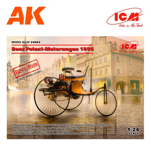 ICM 24042 Benz Patent-Motorwagen 1886 (EASY version = plastic wheel-spokes)