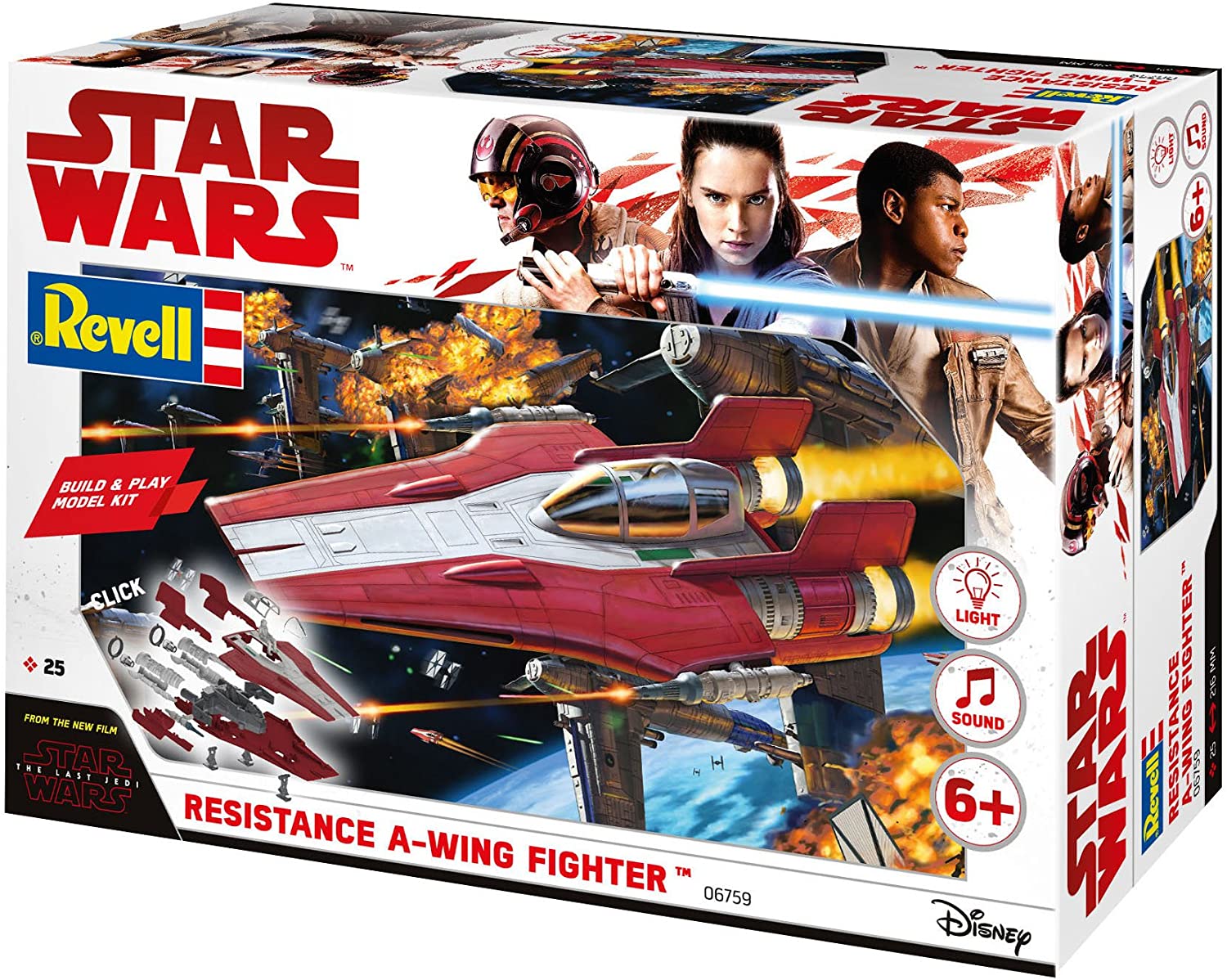 Star Wars Build & Play Kit Resistance A-Wing Fighter Konstruktionsspielzeug NEU 