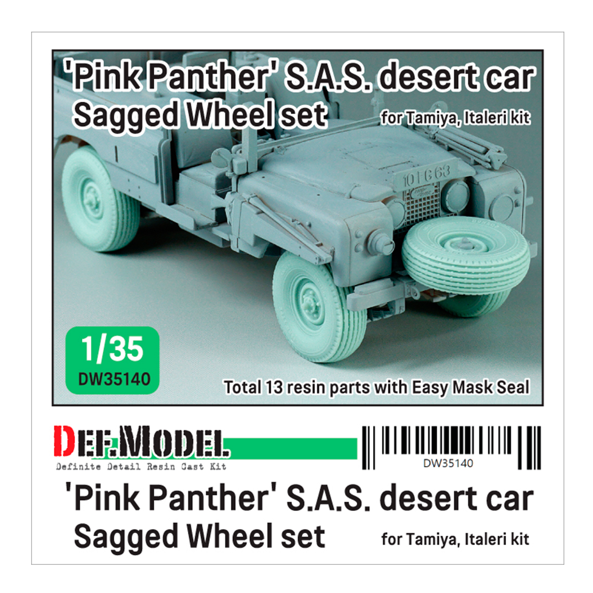 British SAS Landrover Pinkpanther wheel set (for Tamiya/italeri 1/35)