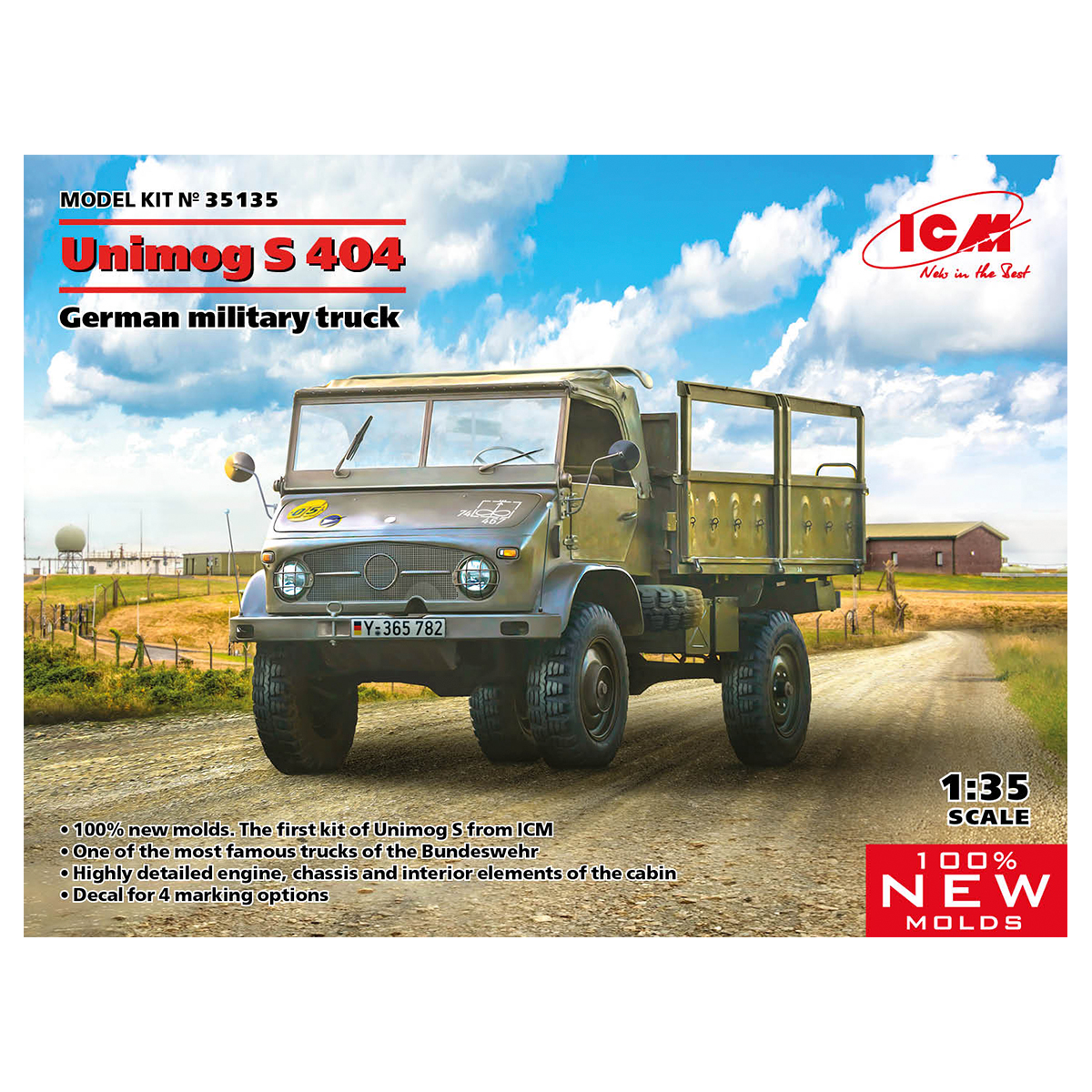 Unimog S 404, German military truck (100% new molds) 1/35