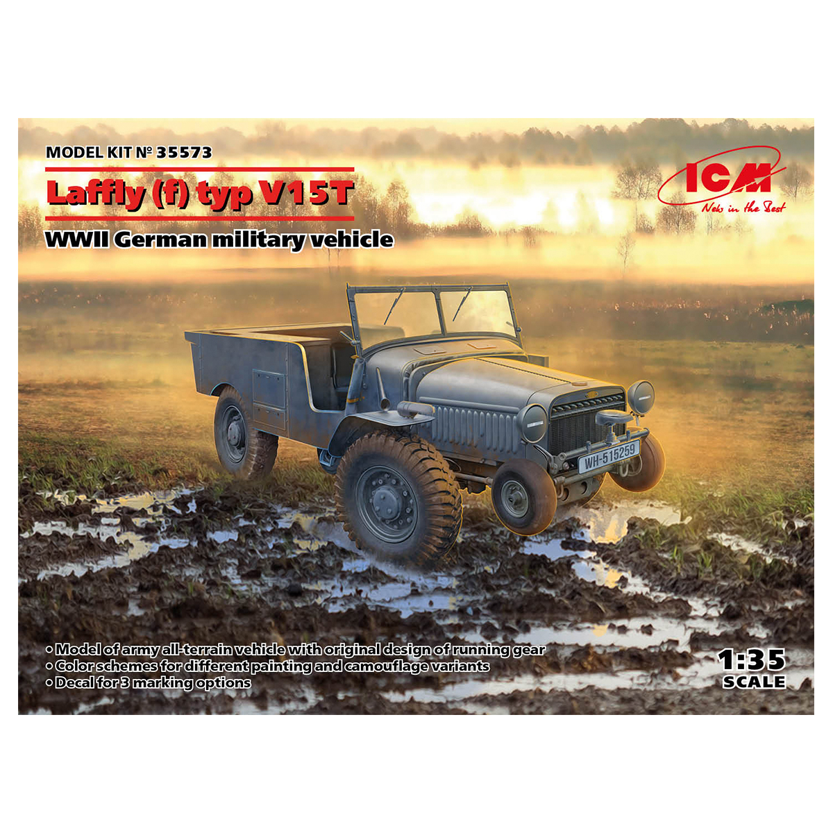 Laffly (f) typ V15T, WWII German military vehicle 1/35