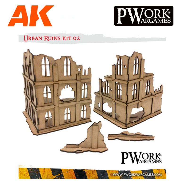 PWTS00102MDF MDF Scenery Urban Ruins 02