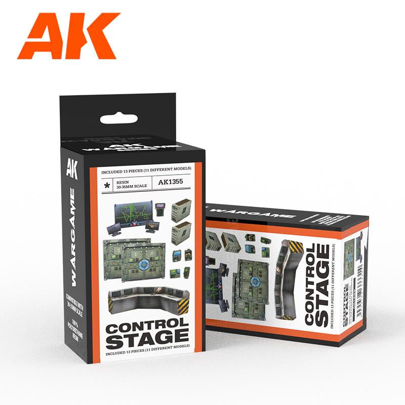CONTROL STAGE- SCENOGRAPHY WARGAME SET – 100% POLYURETHANE RESIN COMPATIBLE WITH 30-35MM SCALE