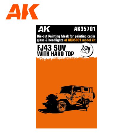 AK35701 DIE-CUT PAINTING MASK FOR PAINTING CABIN GLASS & HEADLIGHTS OF AK35001 MODEL KIT