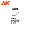 AK6502 Strips 0.30 x 1.00 x 350mm - STYRENE STRIP - (10 units)