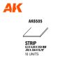 AK6505 Strips 0.30 x 4.00 x 350mm - STYRENE STRIP - (10 units)