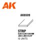 AK6509 Strips 0.50 x 2.00 x 350mm - STYRENE STRIP - (10 units)