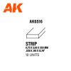 AK6516 Strips 0.75 x 3.00 x 350mm - STYRENE STRIP - (10 units)