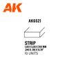 AK6521 Strips 1.00 x 3.00 x 350mm – STYRENE STRIP – (10 units)