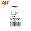 AK6514 Strips 0.75 x 0.75 x 350mm - STYRENE STRIP - (10 units)