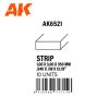 AK6521 Strips 1.00 x 3.00 x 350mm – STYRENE STRIP – (10 units)