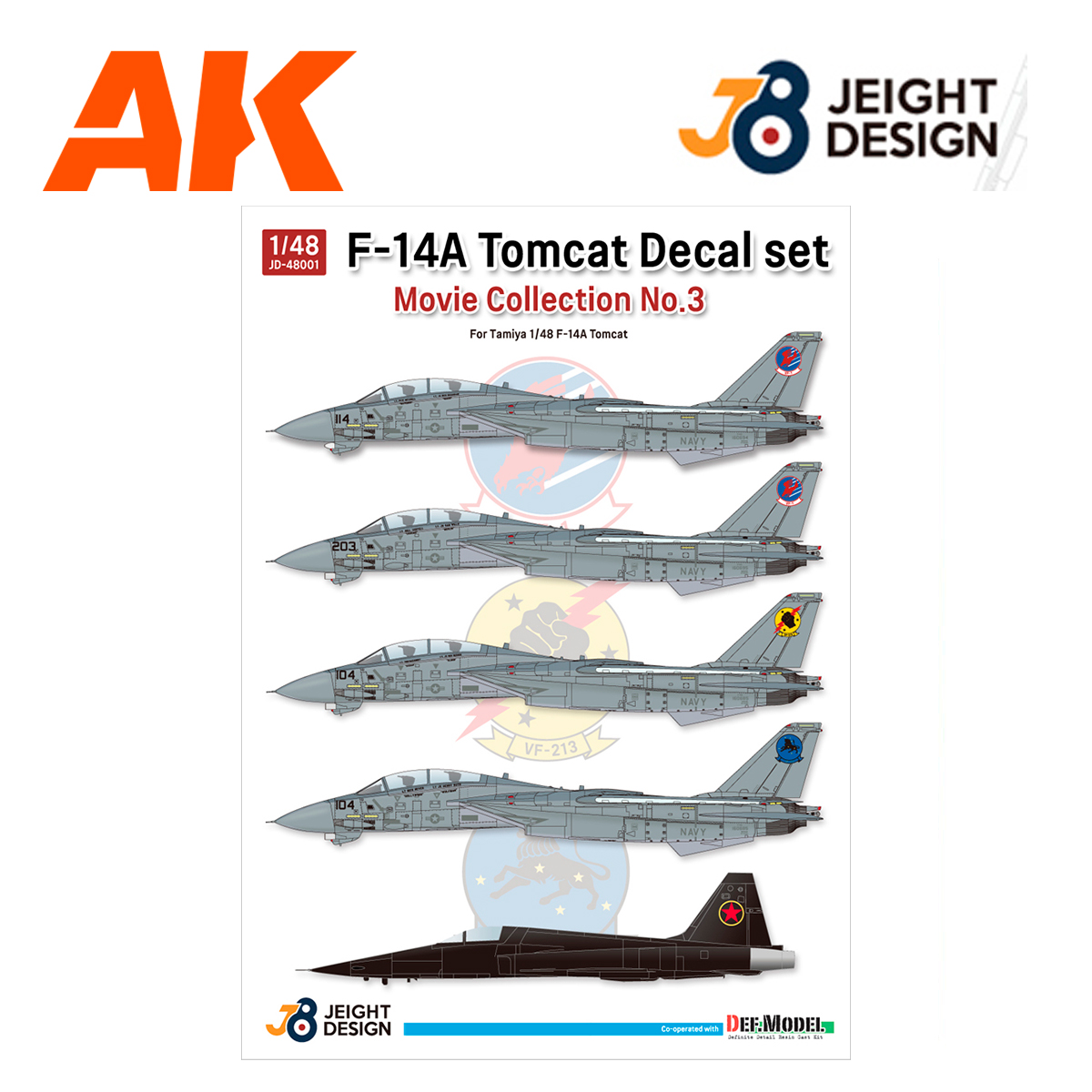 F-14A Tomcat 1/48 Decal set – Movie Collection No.3