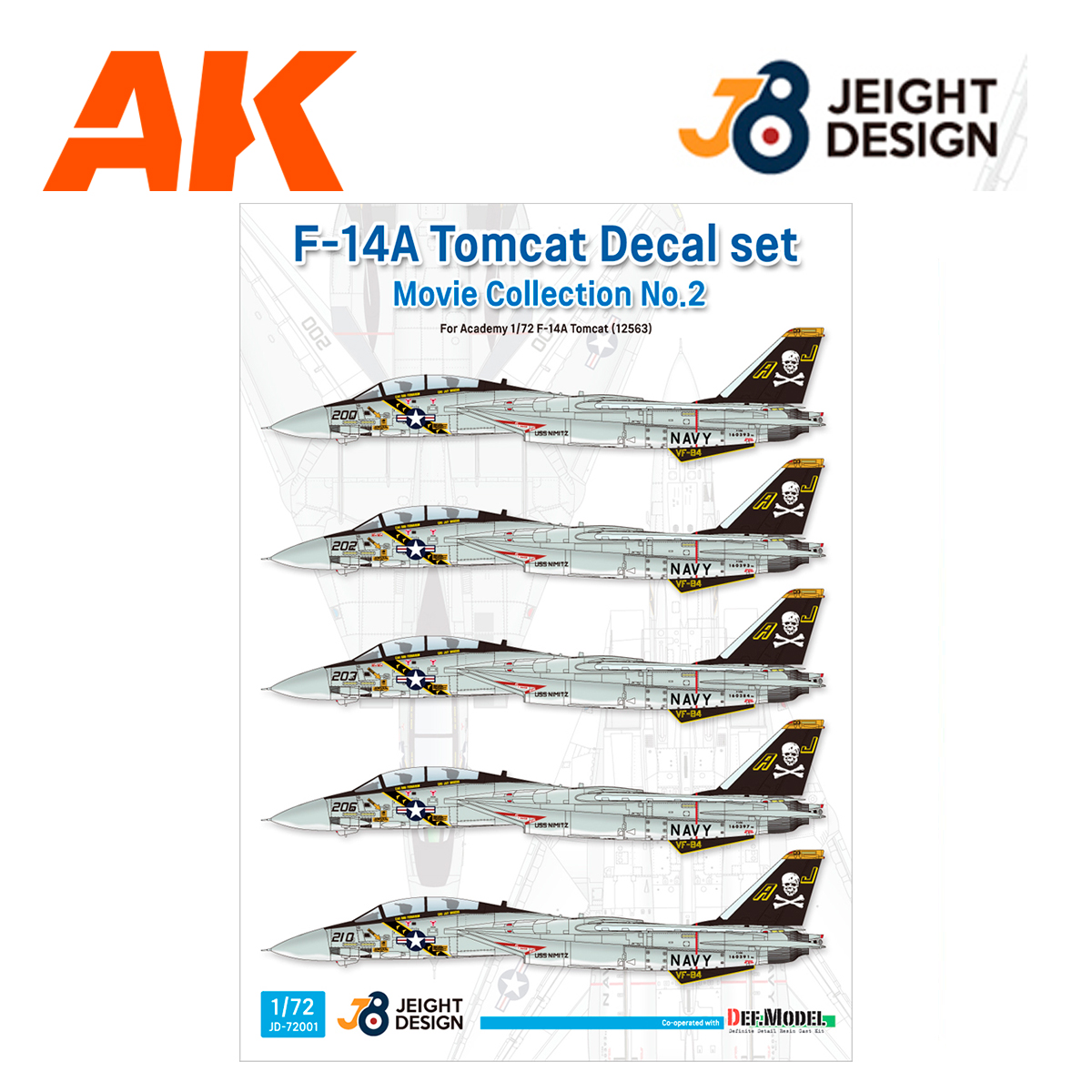 F-14A Tomcat Decal set – Movie Collection No.2