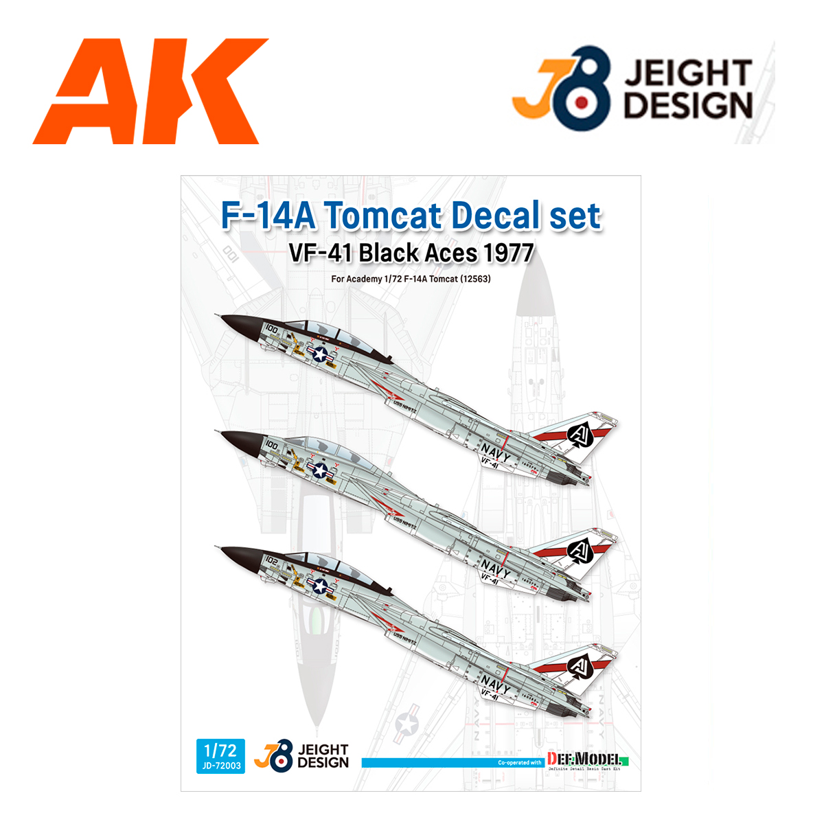 F-14A VF-41 Black Aces 1977 decal set
