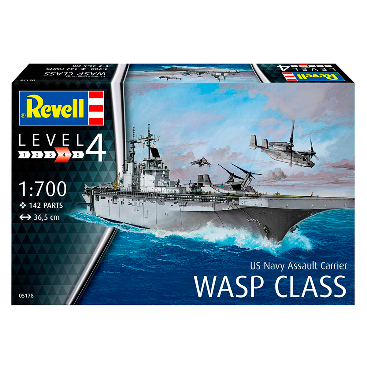 1/700 US Navy Assault Carrier Wasp Class