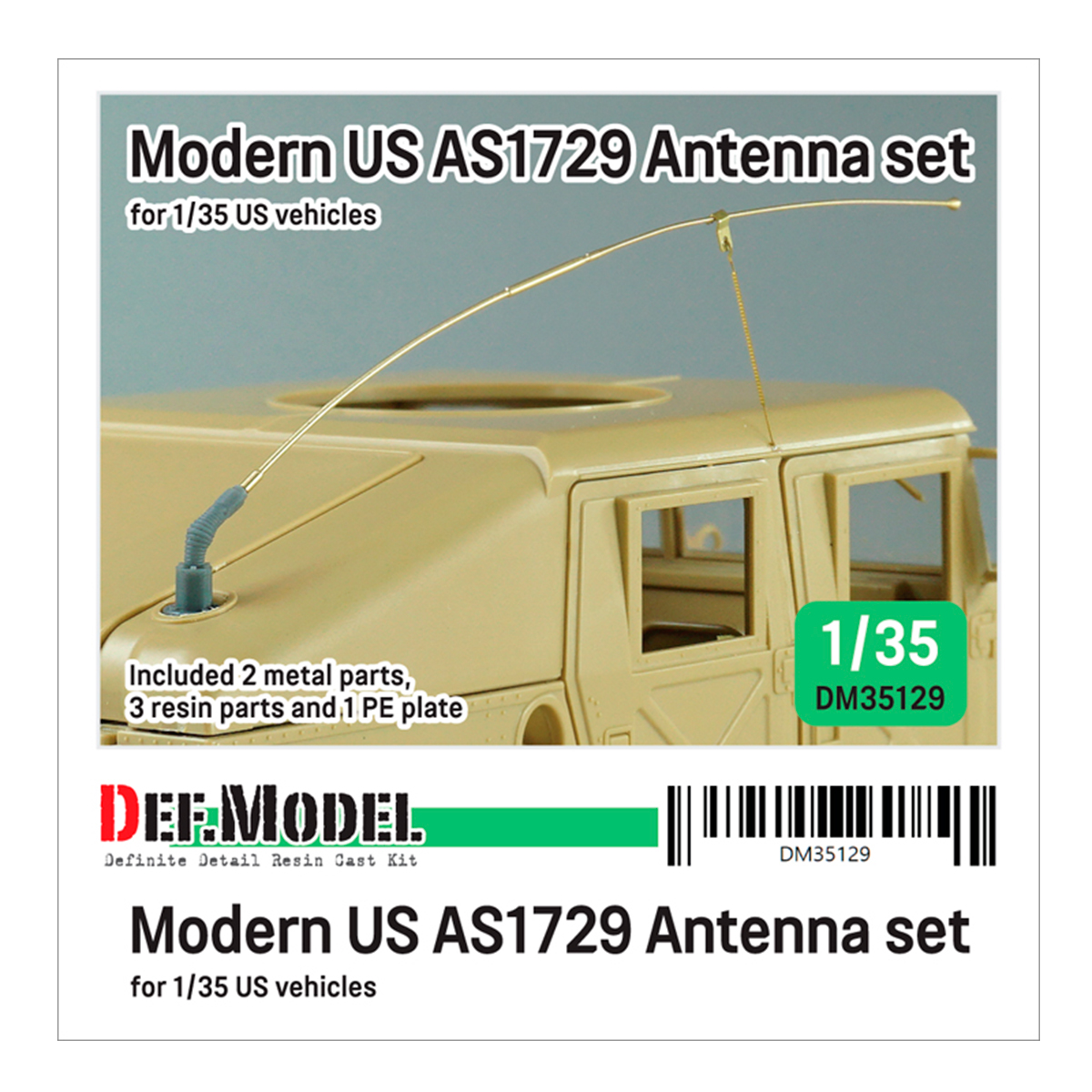 Modern US AS1729 Antenna set (for 1/35 US vehicles)