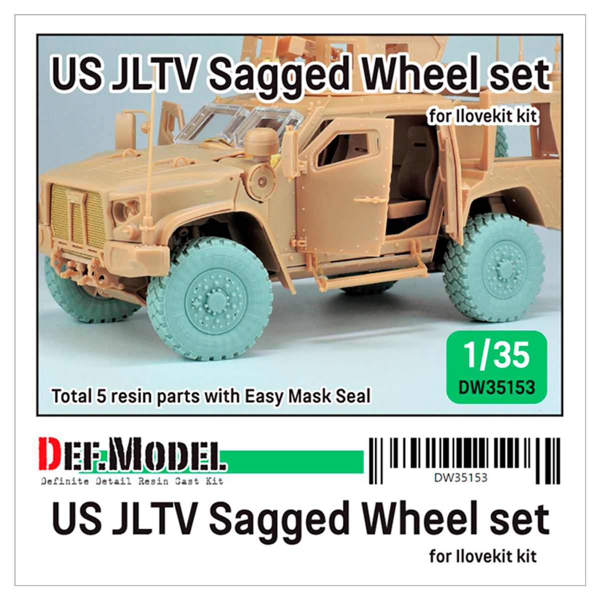 US JLTV Sagged wheel set ( for ILK 1/35)