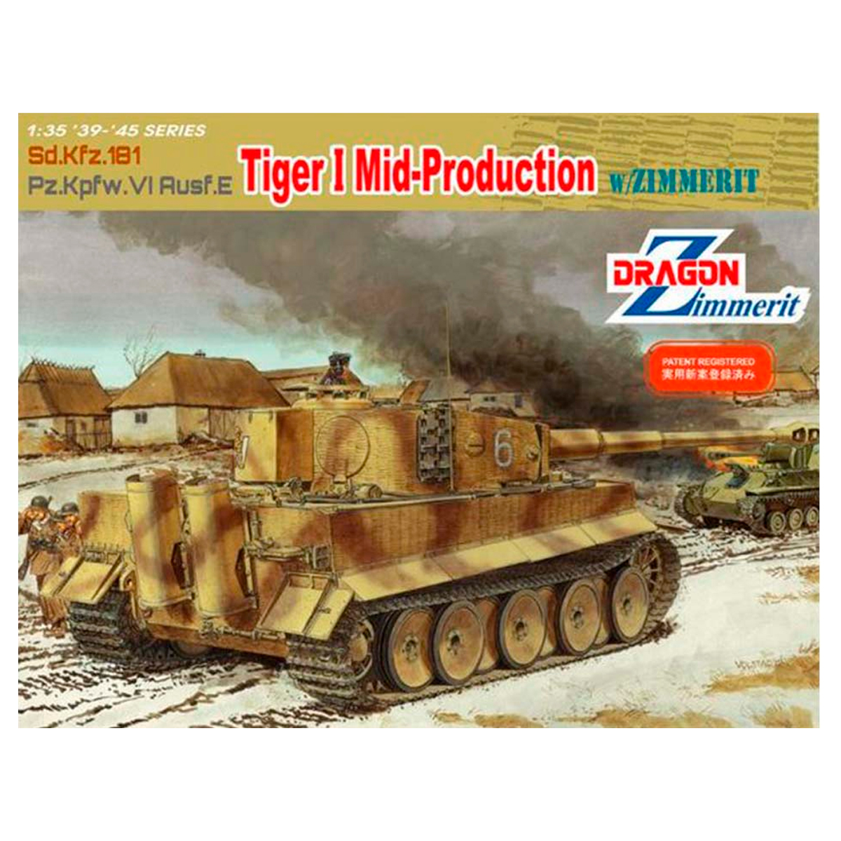 DRAGON 1/35 Pz.Kpfw.VI Ausf.E Tiger I Mid Prod. w/Zimmerit