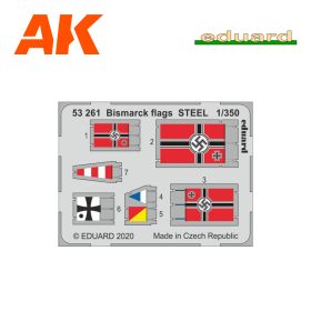 ED53261 Bismarck flags STEEL 1/350