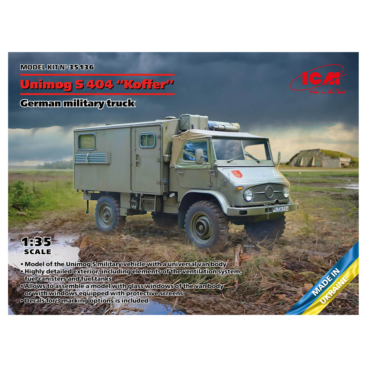 Unimog S 404 “Koffer”, German military truck 1/35