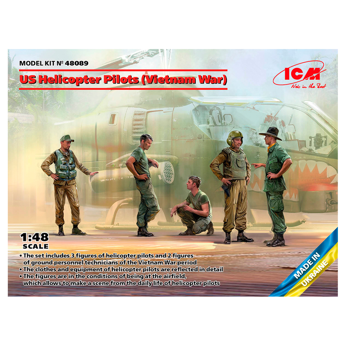 US Helicopter Pilots (Vietnam War) (100% new molds) 1/48