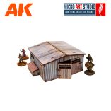 MICROH00130 WW2 Normandy Large Tin Shed PREPAINTED