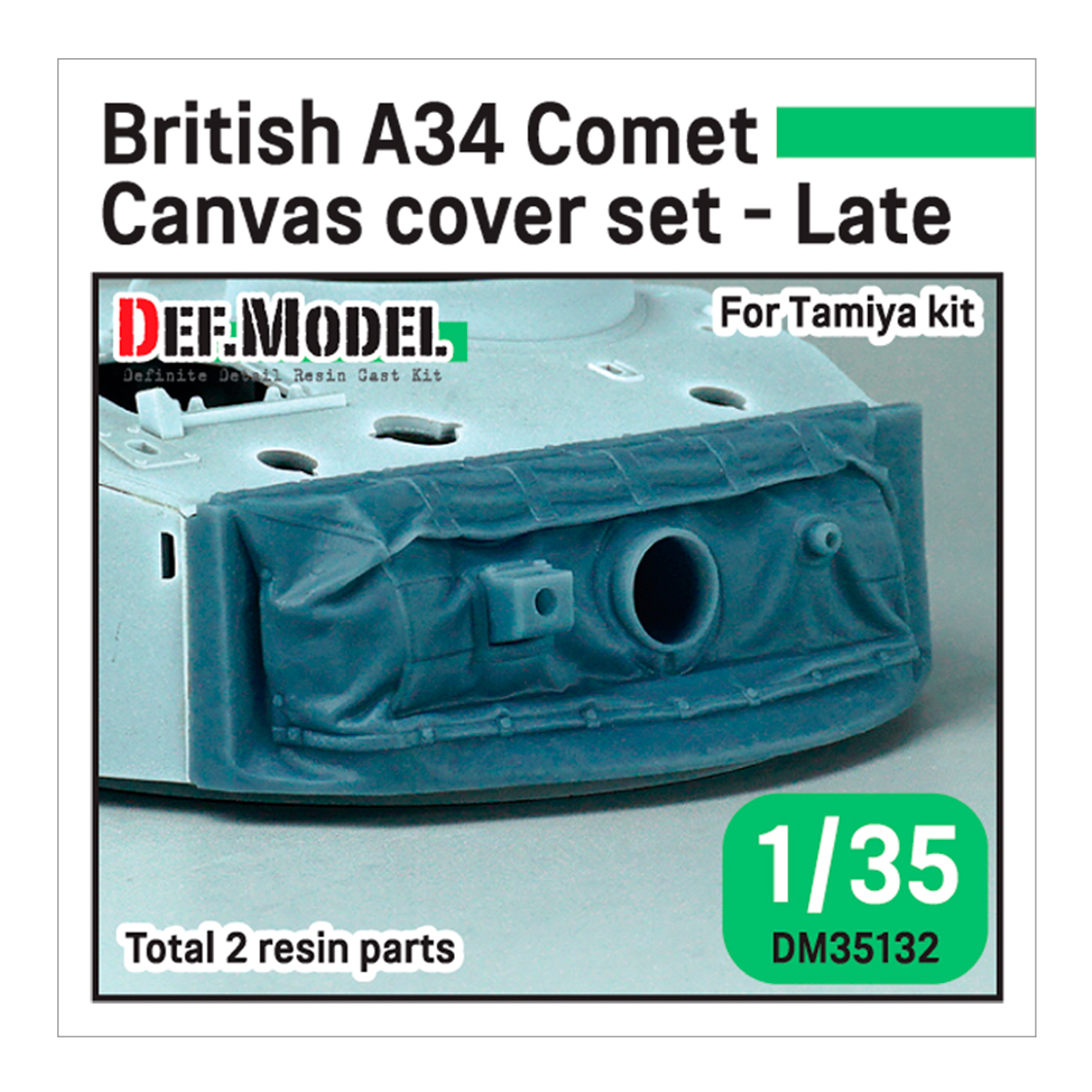 WWII British A34 Comet Canvas cover set- Late (for 1/35 Tamiya kit)