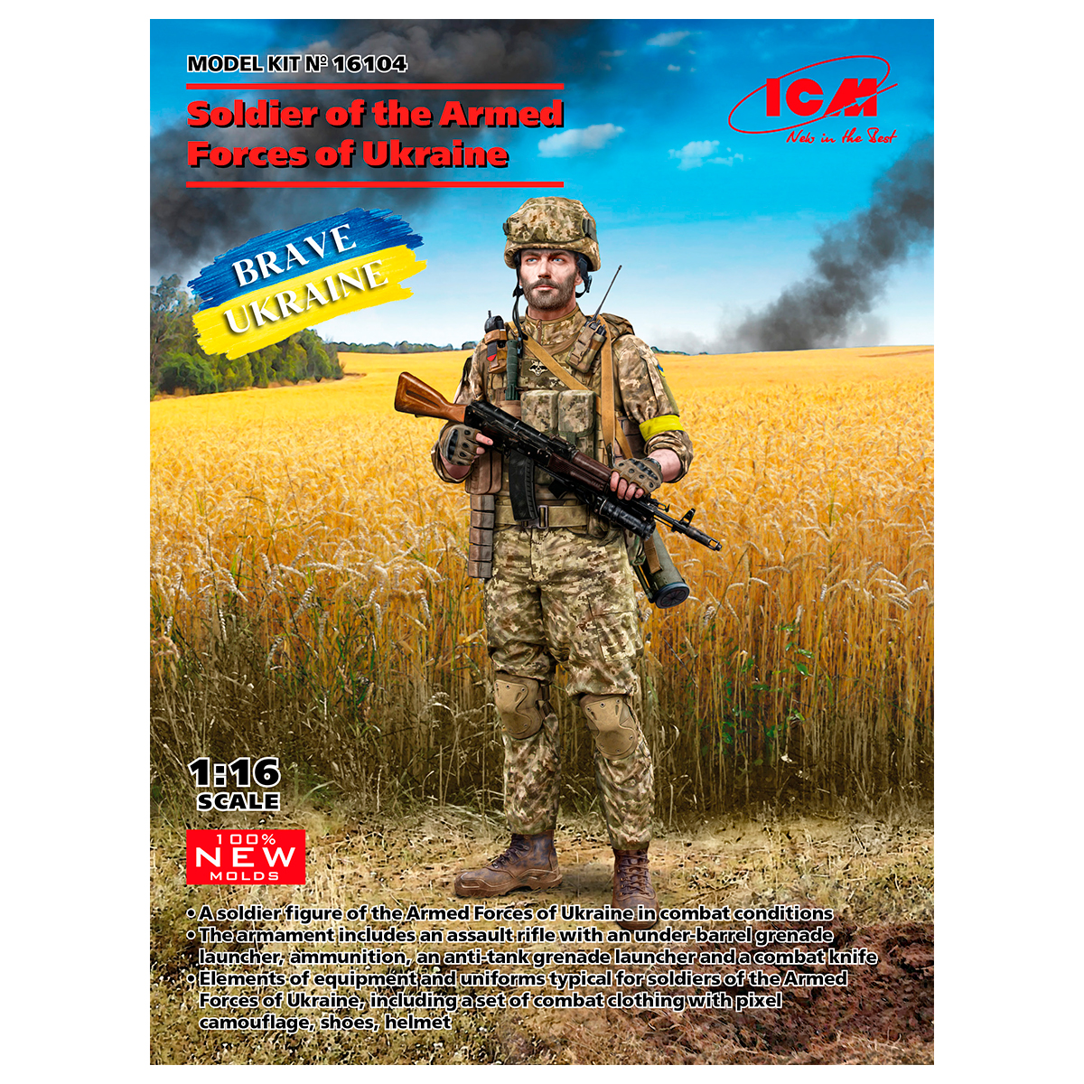 Soldier of the Armed Forces of Ukraine (100% new molds) 1/16