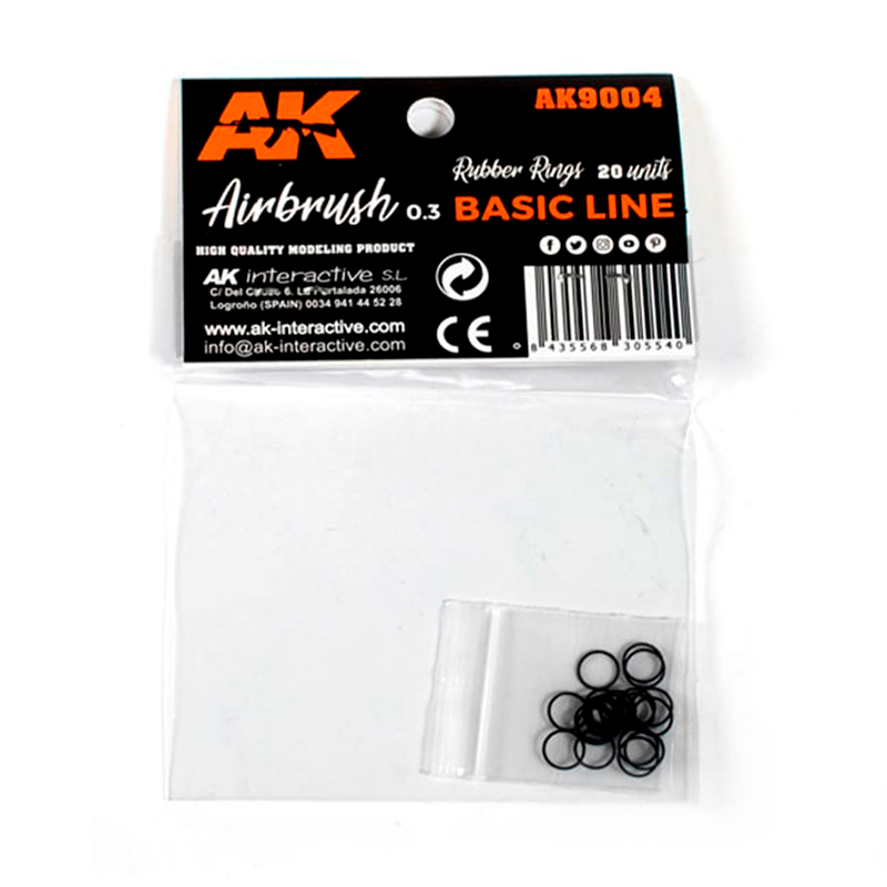 RUBBER RINGS (20 UNITS) FOR AK AIRBRUSH