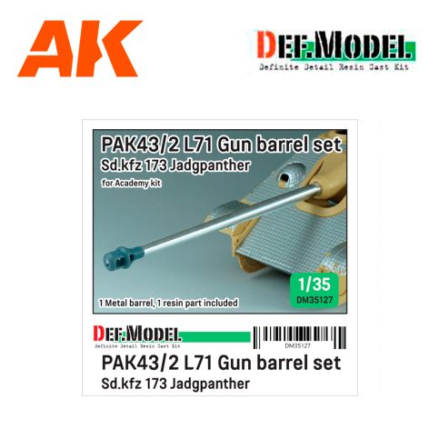 DEF DM35127 WWII German Jagdpanther PAK43/2 L71 gun (for Academy, ETC kit 1/35)