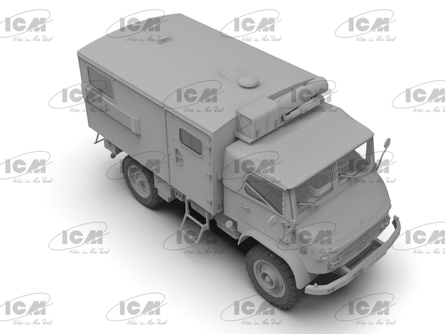 thumbnail image 2 of ICM 1/35 German Military Truck Unimog S 404 Plastic Model Kit – Unassembled & Unpainted For Hobbyists 2 of 5