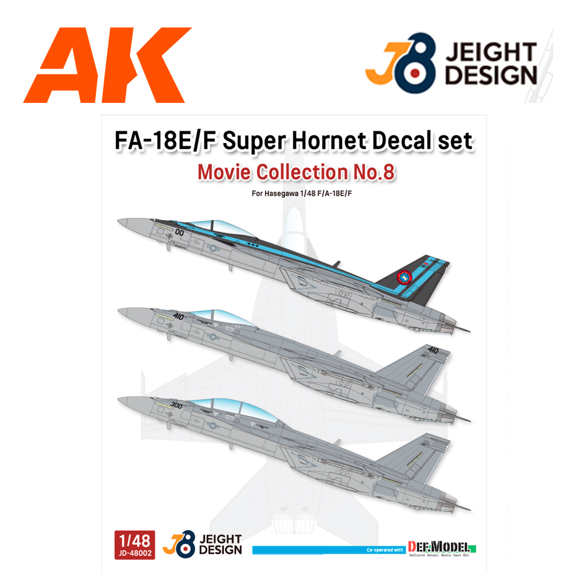 F/A-18E/F Super Hornet Decal set – Movie Collection No.8 for 1/48 Hasegawa kit