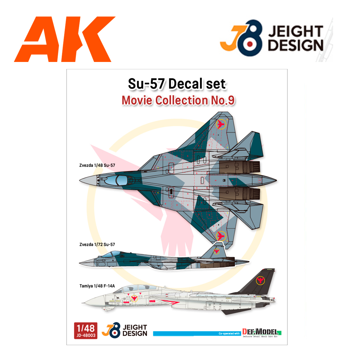 Su-57 Decal set – Movie Collection No.9 (for 1/48 Zvezda, Tamiya, 1/72 Zvezda kit)