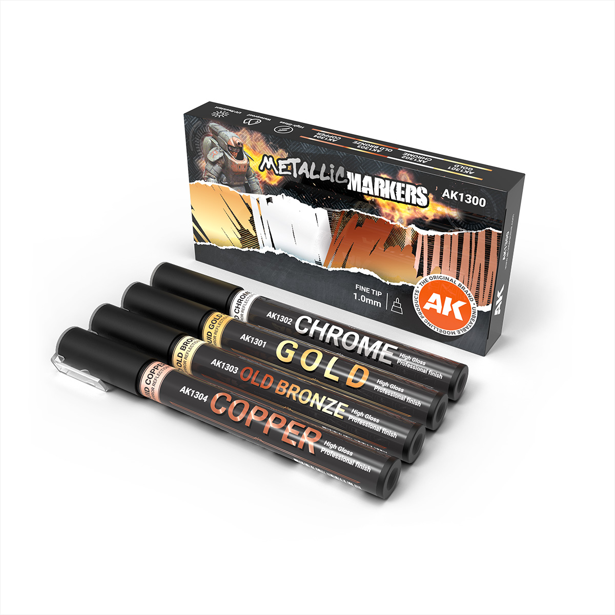 METALLIC MARKERS – 4 UNITS SET