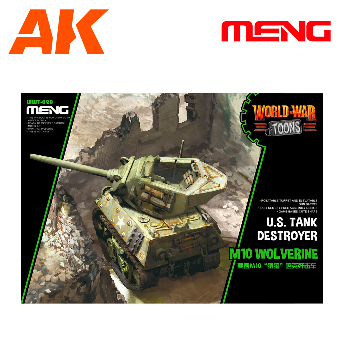 Buy . Tank Destroyer M10 Wolverine (CARTOON MODEL) online for18,50€ |  AK-Interactive