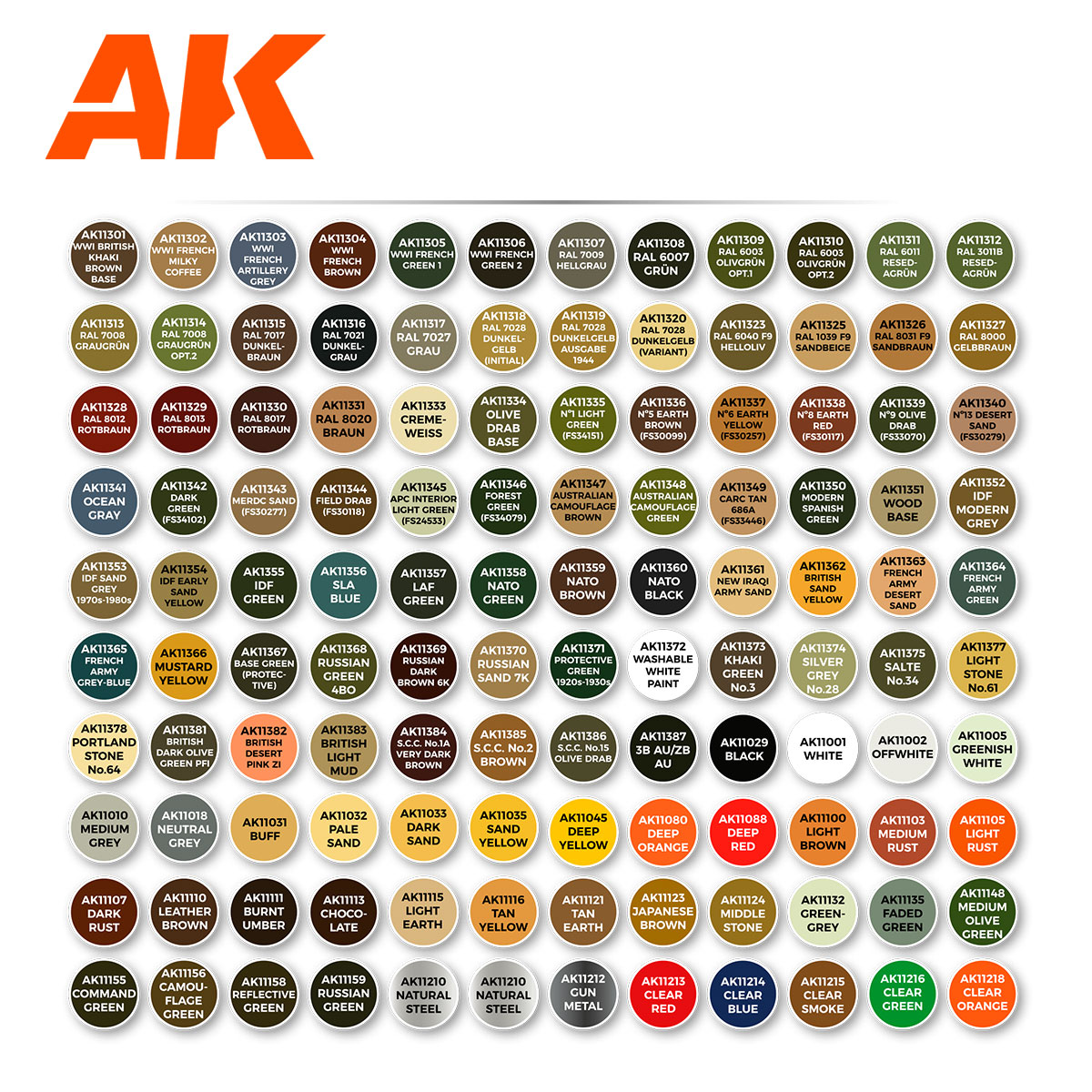 AK Interactive AK11609 Set Couleurs Blanches 6x17ml - Slot Car-Union